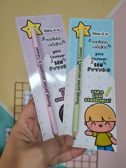 Lápis + Tag Escolar / Volta as Aulas