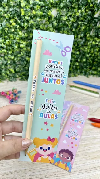 Lápis + Tag Escolar / Volta as Aulas