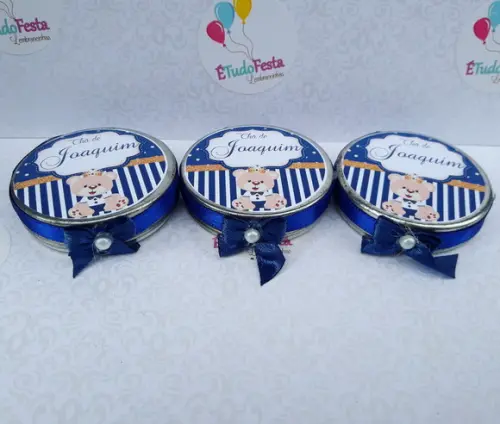 Latinha Chá de Bebe Ursinho Príncipe Personalizado