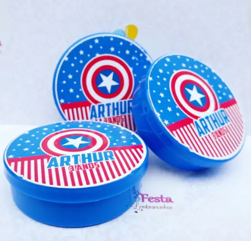 Latinha Personalizada Capitão América