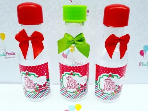 Lembrancinha de Natal - Garrafinha Personalizada