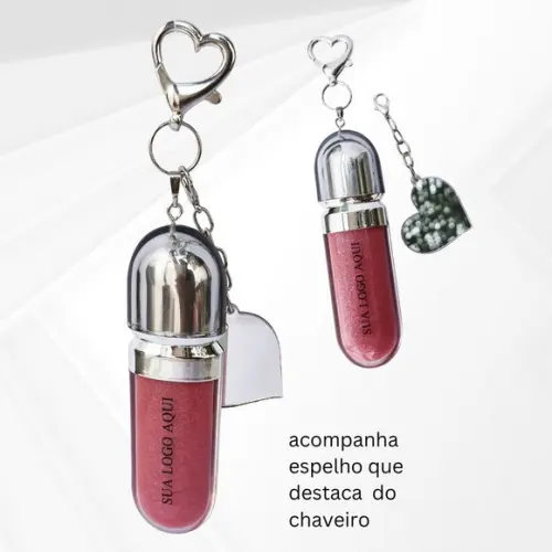 Lip Gloss Chaveiro de Luxo Personalizado para Empresas