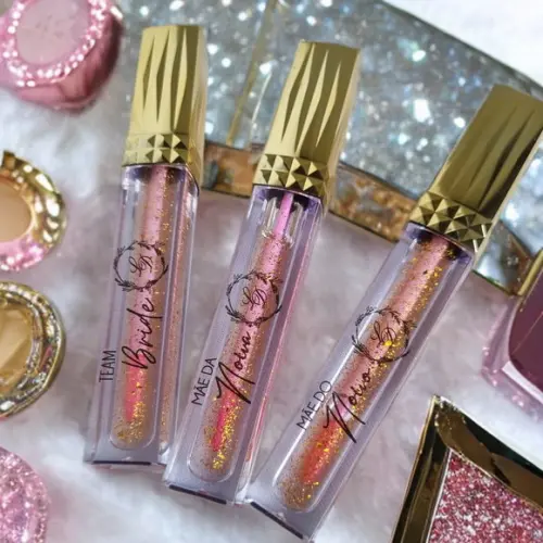 Lip Gloss de Luxo com Nome Individual para Casamento