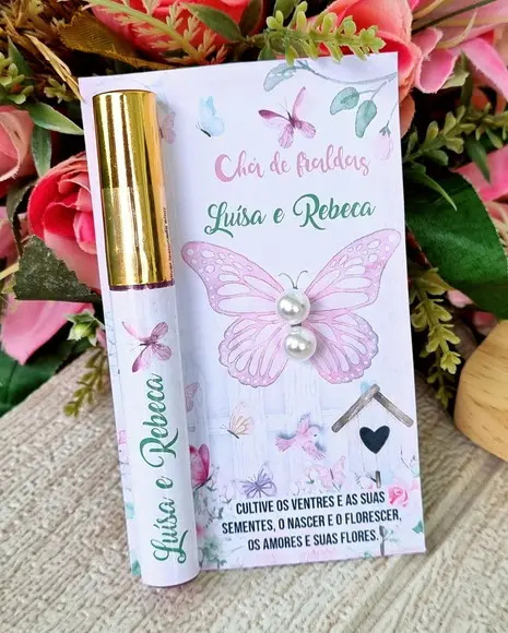 Lip Gloss Labial + Brinco Personalizado Jardim