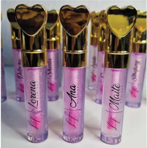 Lip Gloss Labial de Luxo Personalizado com Nome Individual