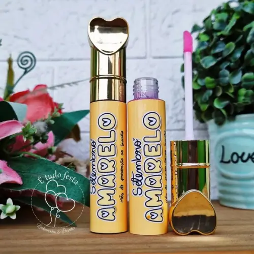Lip Gloss Labial de Luxo Personalizado Setembro Amarelo