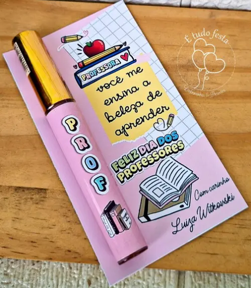 Lip Gloss Labial Personalizado Dia dos Professores