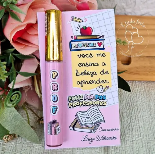 Lip Gloss Labial Personalizado Dia dos Professores