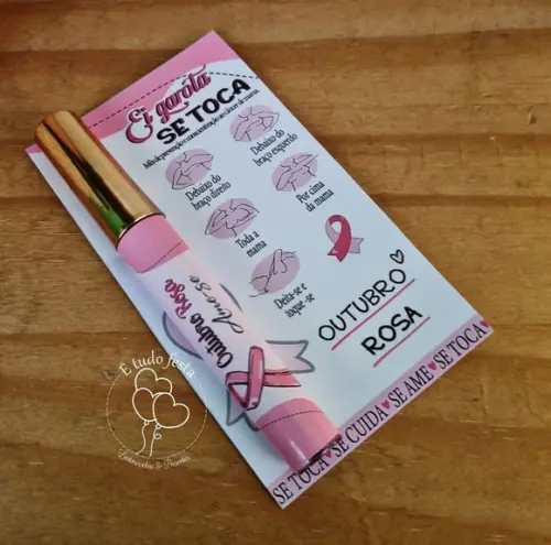 Lip Gloss Labial Personalizado Outubro Rosa