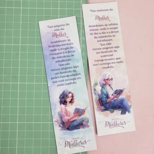 Marca Pagina Personalizado Dia das Mulheres