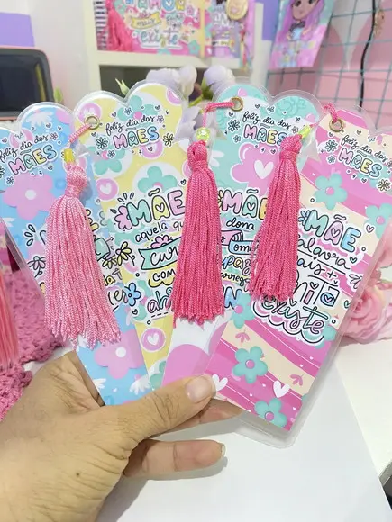 Marcador de Página Plastificado Dia das Mães