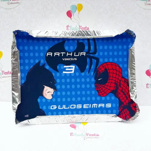 Marmitinha Personalizada Batman Vs Homem Aranha
