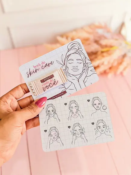 Máscara Facial Desidratada com Cartão - Dia da Mulher