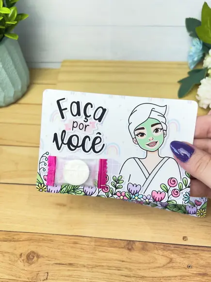 Máscara Facial Desidratada com Cartão - Dia da Mulher