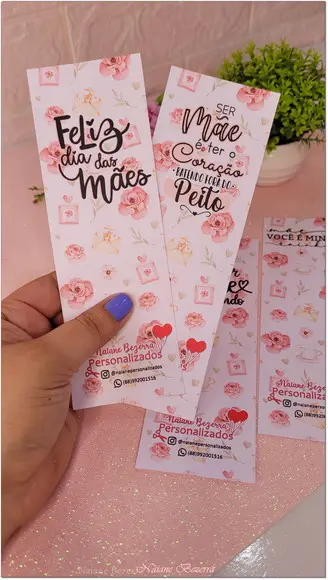 Marca Pagina Personalizado Dia das Mães