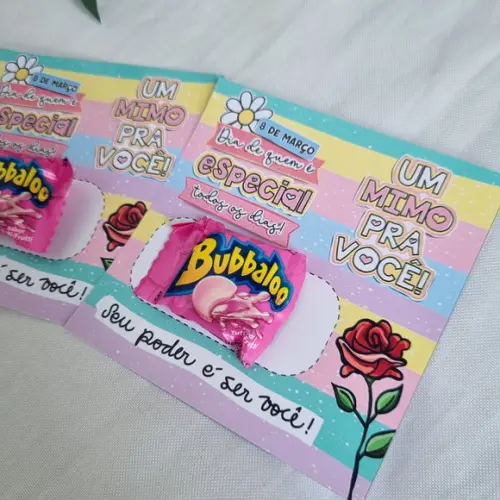 Mimo Card de Dia das Mulheres com Bubbaloo