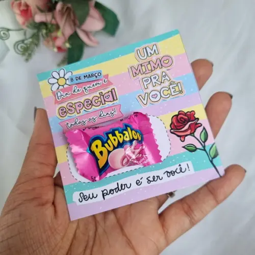 Mimo Card de Dia das Mulheres com Bubbaloo