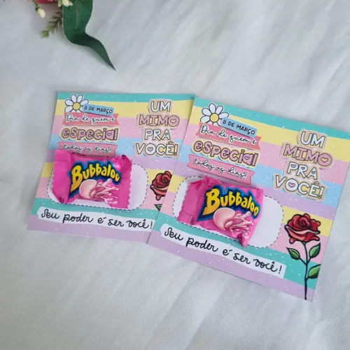 Mimo Card de Dia das Mulheres com Bubbaloo