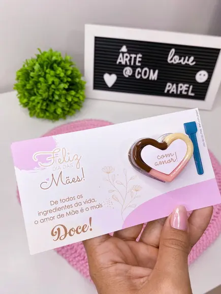Mimo Chocolate Coração de Colher - Dia das Mães