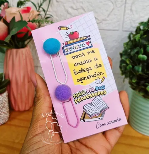 Mimo Clips para o Dia dos Professores com Cartão
