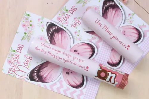 Mimo com Batom de Chocolate para o Dia das Mães