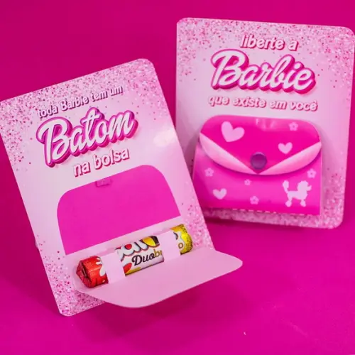 Mimo da Barbie com Batom de Chocolate para Clientes