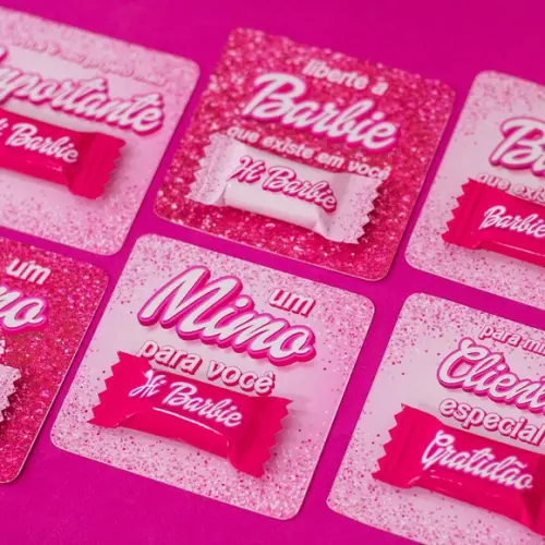 Mimo da Barbie Bala + Tag Personalizada para Clientes
