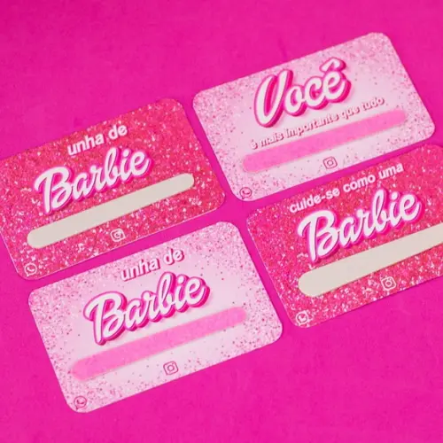 Mimo da Barbie Lixa de Unh + Tag Personalizada para Clientes