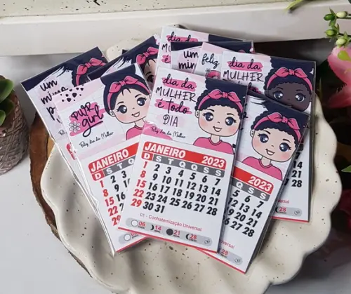 Mini Calendario Imã 2024 Dia da Mulher
