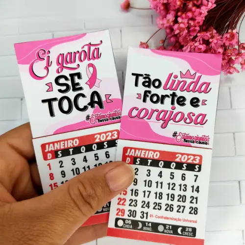Mini Calendário Imã 2024- Outubro Rosa
