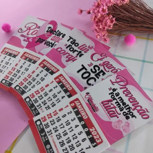 Mini Calendário Imã 2024- Outubro Rosa