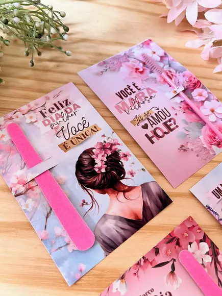 Mini Lixa de Unha Personalizado - Dia das Mulheres