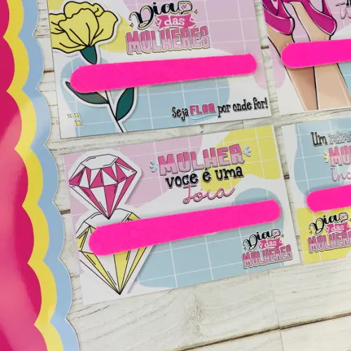 Mini Lixa de Unha Personalizado - Dia das Mulheres
