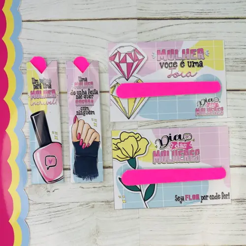 Mini Lixa de Unha Personalizado - Dia das Mulheres