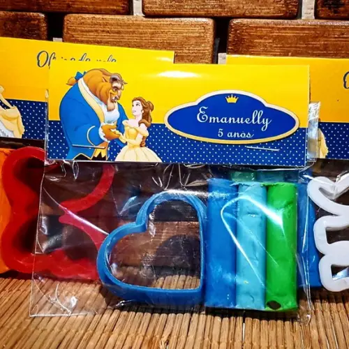 Mini Massinha Personalizada - a Bela e a Fera