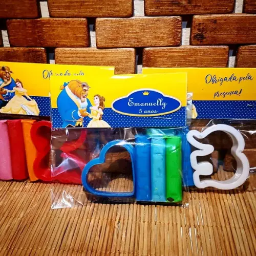 Mini Massinha Personalizada - a Bela e a Fera