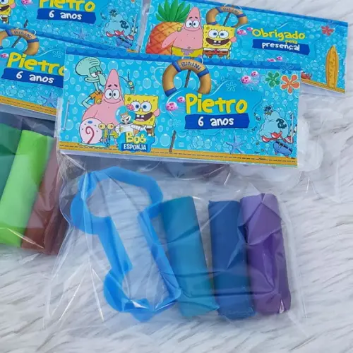 Mini Massinha Personalizada - Bob Esponja