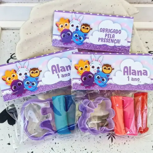 Mini Massinha Personalizada - Bolofofos Menina Lilas