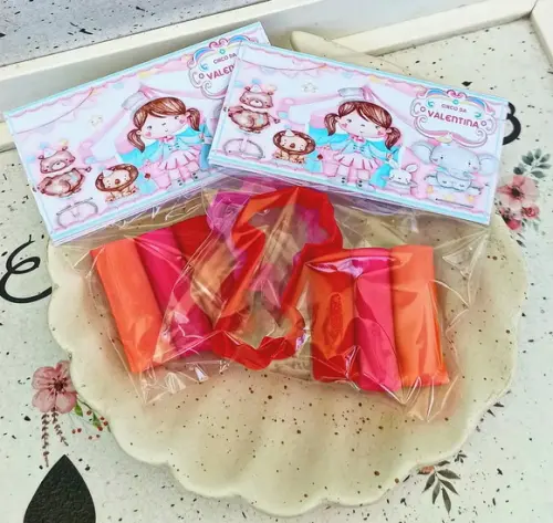 Mini Massinha Personalizada - Circo Rosa Aquarela