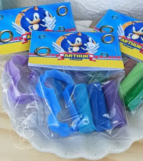 Mini Massinha Personalizada - Sonic