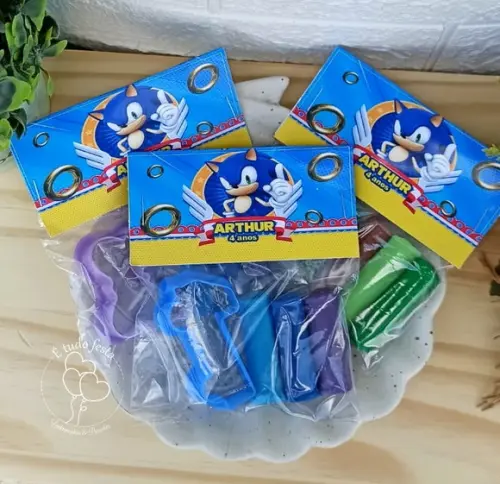 Mini Massinha Personalizada - Sonic