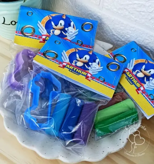 Mini Massinha Personalizada - Sonic