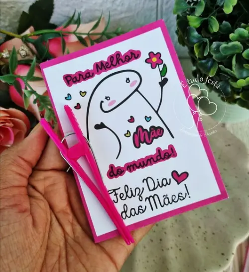 Presilia de Cabelo com Cartão Dia das Mães