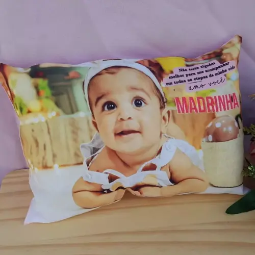 Presente para Madrinha Almofada Personalizada com Foto