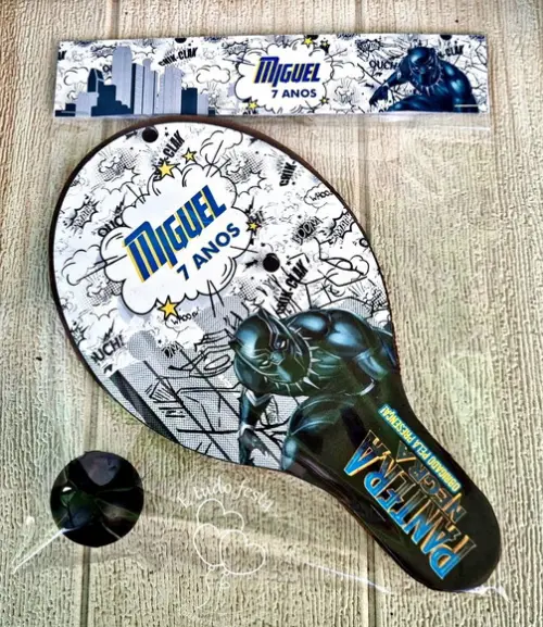 Raquete Ping Pong Pantera Negra