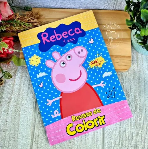 Revista para Colorir Personalizada 14x18cm P . e . P . P. a