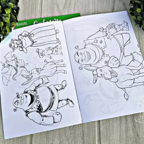 Revista para Colorir Personalizada Shrek