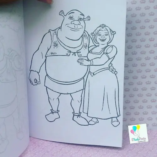 Revista para Colorir Personalizada Shrek