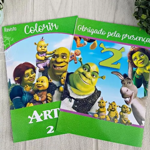 Revista para Colorir Personalizada Shrek