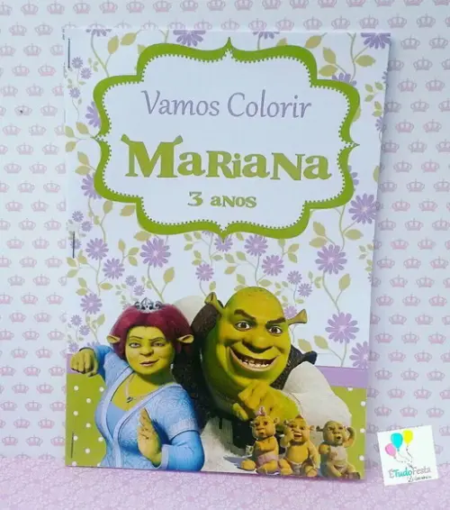 Revista para Colorir Personalizada Shrek